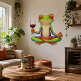 Product detail view of Weird Wine Frog Wall Vinyl Decal.
