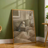 Additional product detail of English Budgerigar Reading in Bed Poster.