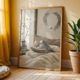 Alternate product view of Budgerigar Reading in Bed Poster.