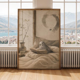Product gallery view of Budgerigar Reading in Bed Poster.