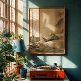Alternate product view of English Budgerigar Reading in Bed Poster.