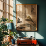 Alternate product view of Yellowface Budgerigar Reading in Bed Poster.
