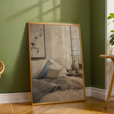 Additional product detail of Pastel Blue Budgerigar Reading in Bed Poster.