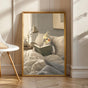 Product view of Cockatiel Reading in Bed Poster.