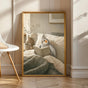 Product view of Silver Cockatiel Reading in Bed Poster.