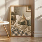 Product view of Cinnamon Cockatiel Reading in Bed Poster.