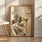 Product view of Lutino Cockatiel Reading in Bed Poster.