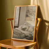 Product detail view of White Gloster Canary Reading in Bed Poster.