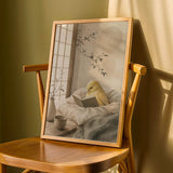 Product detail view of Fife Fancy Canary Reading in Bed Poster.