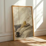 Alternate product presentation of Roller Canary Reading in Bed Poster.