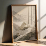 Product presentation view of Yorkshire Canary Reading in Bed Poster.