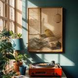 Alternate product view of Gloster Canary Reading in Bed Poster.