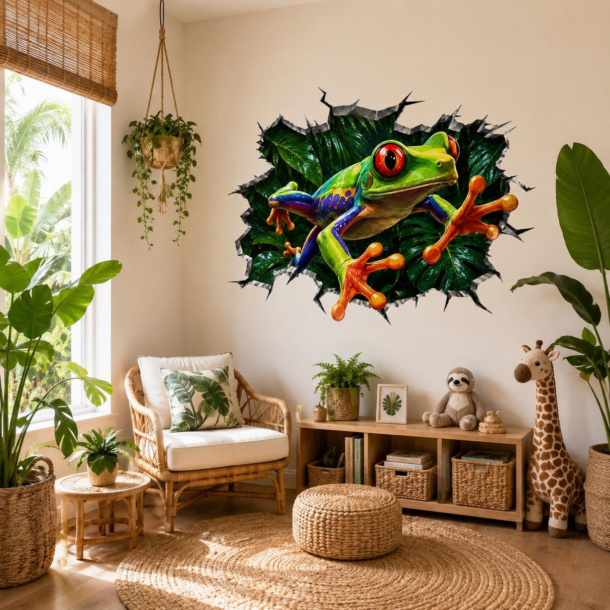 Alternate product view of Weird Frog Wall Vinyl Decal.