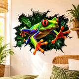 Weird Frog Wall Vinyl Decal displayed in a room setting.