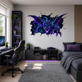 Alternate product view of Neon Dragon Wall Decal.