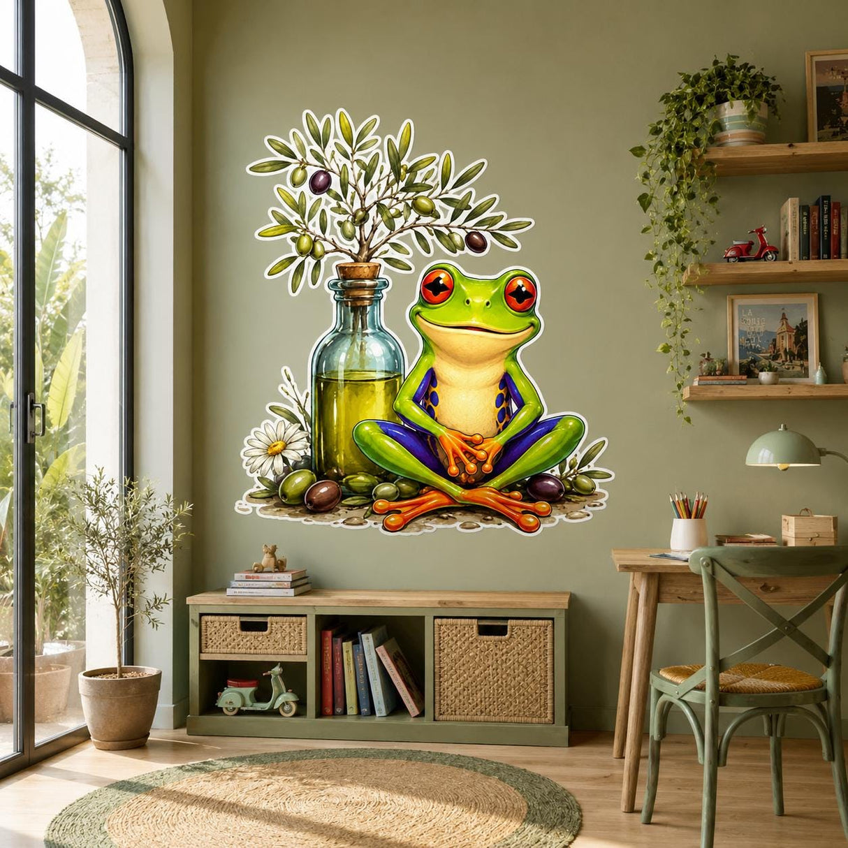 Alternate gallery view of Weird Frog Wall Vinyl Decal.