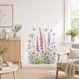 Product view of Watercolor Wildflower Meadow Wall Vinyl Decal.
