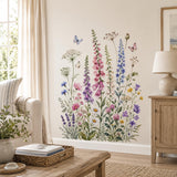 Additional product view of Watercolor Wildflower Meadow Wall Vinyl Decal.