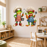Additional product detail of Weird Chef Frogs Wall Vinyl Decal.