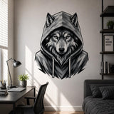 Additional product view of Wolf in Hoodie Wall Vinyl Decal.