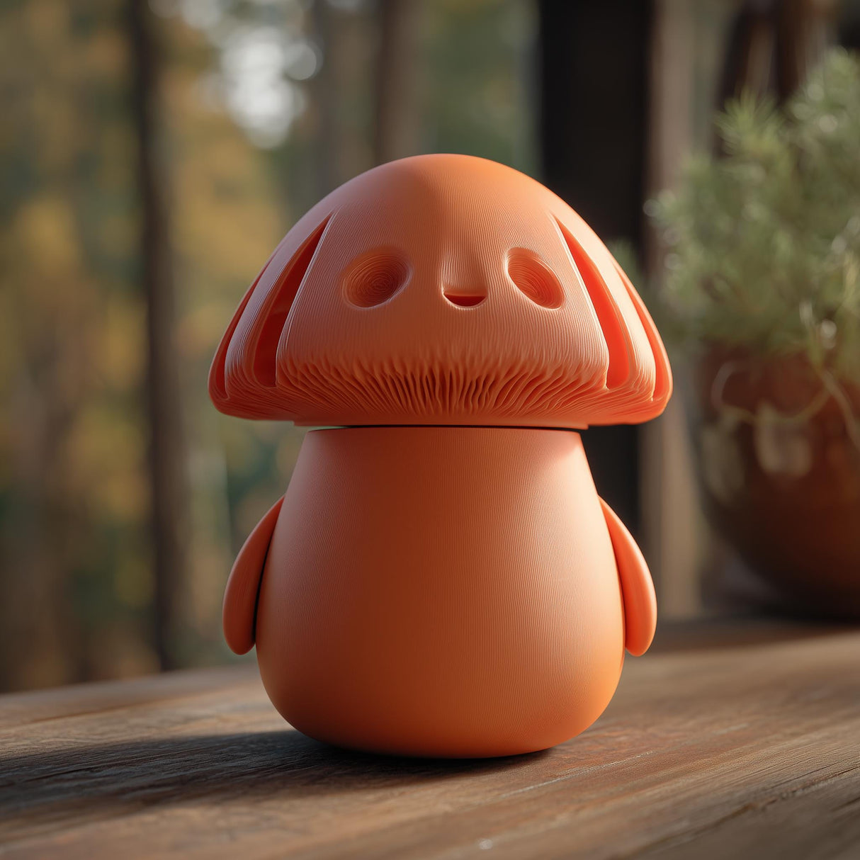 Mushroom Memorial Urn with Lid shown in the product image.