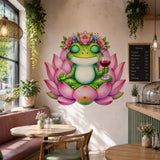 Alternate product view of Weird Zen Frog Wall Vinyl Decal.