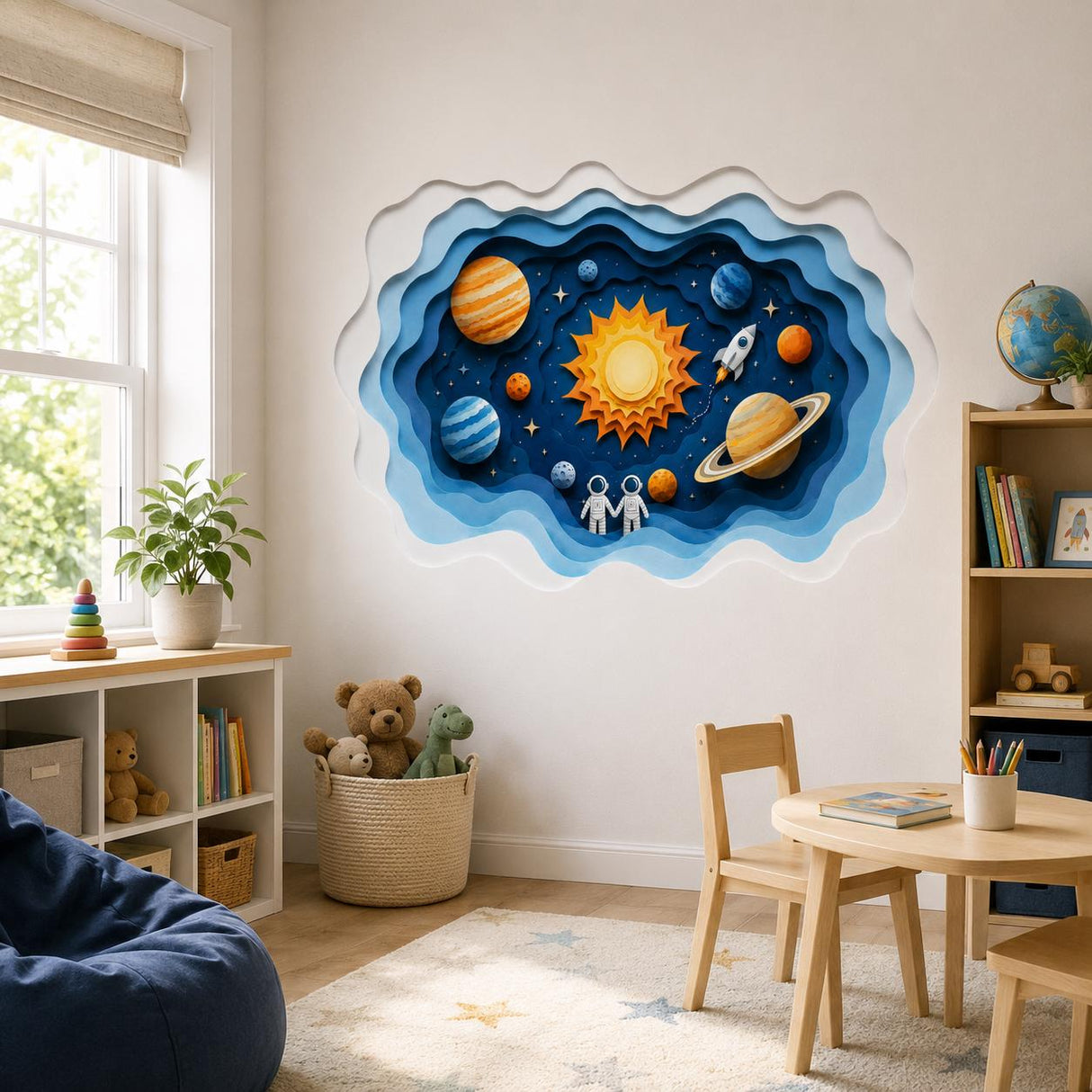 Additional product detail of Layered Solar System Wall Vinyl Decal.
