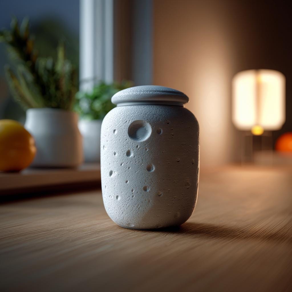 Product gallery view of Moon Crater Memorial Urn.