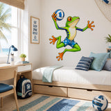 Alternate gallery view of Weird Volleyball Frog Wall Vinyl Decal.