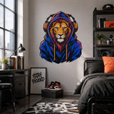 Product gallery view 2 of Lion in Hoodie Wall Vinyl Decal.