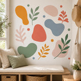 Additional product view of the abstract botanical wall decal set.