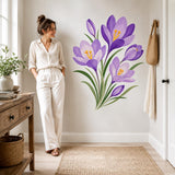 Additional product view of the purple crocus flower wall decal.