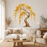 Additional product view of the watercolor autumn tree wall decal.