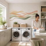 Alternate gallery view of the organic wave wall sticker.