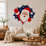 Product gallery view of the Santa breakthrough wall decal.