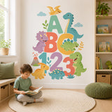 Additional product view of the Dinosaur ABC 123 learning wall decal.