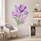 Product detail view of the purple crocus flower wall decal.