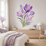 Product gallery view of the purple crocus flower wall decal.