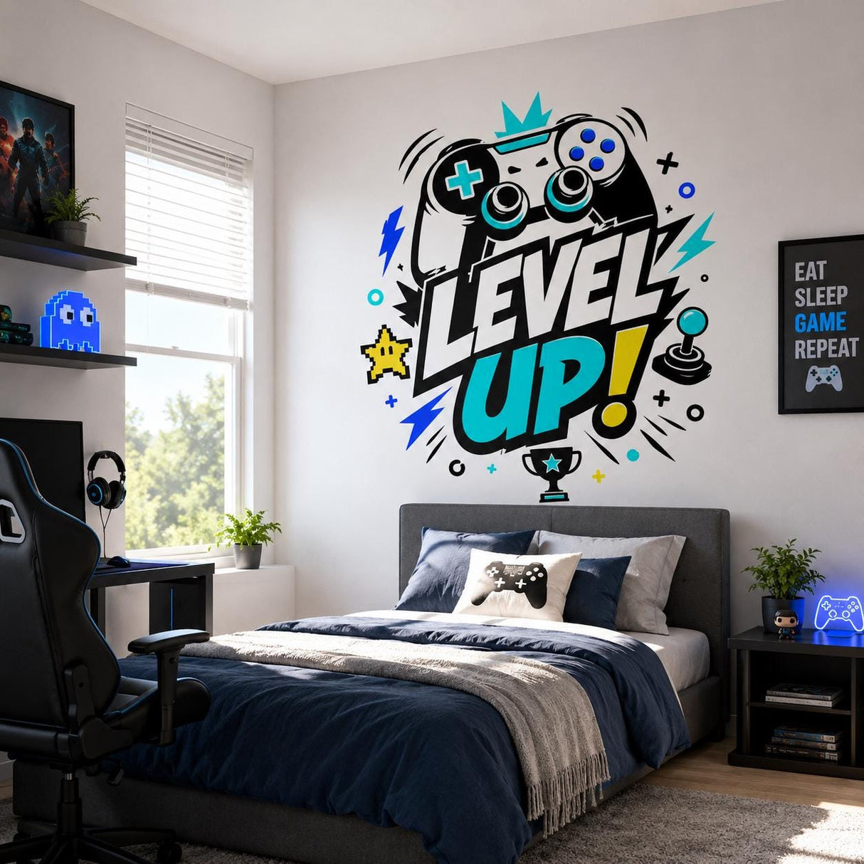 Product gallery view of the video game wall sticker.