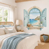 Product gallery view of the coastal Mediterranean window wall decal.