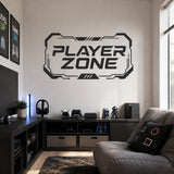 Alternate product view of the Player Zone gaming wall decal.