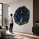 Additional product detail of the 3D sci-fi tunnel wall decal.