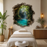 Additional product view of the turquoise lagoon wall sticker.