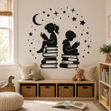 Настенная наклейка «Дети читают» для класса, библиотеки или детской.