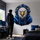 Product detail view of the bald eagle gamer wall decal.