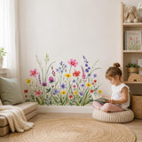 Product gallery view of the watercolor wildflower wall decal.
