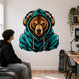 Additional product detail of the bear gamer wall decal.