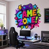 Настенная наклейка Game Zone для игровой комнаты.