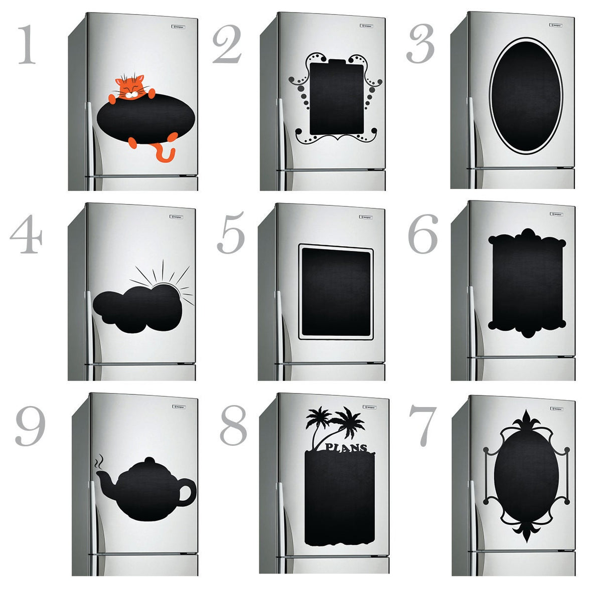 Chalkboard Diy For Kitchen Fridge Sticker Menu - Vinyl Decal Organizer Refrigerator Memo.