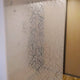 Geometric privacy glass decal shown on a window.